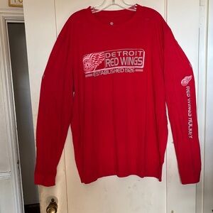 Detroit Red Wings Levelwear official license NHL mens XXL red long sleeve shirt